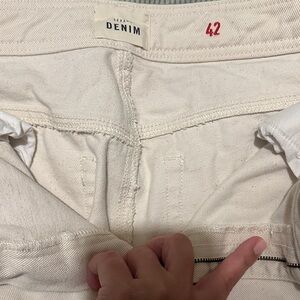 Sezane Cream Denim Jeans